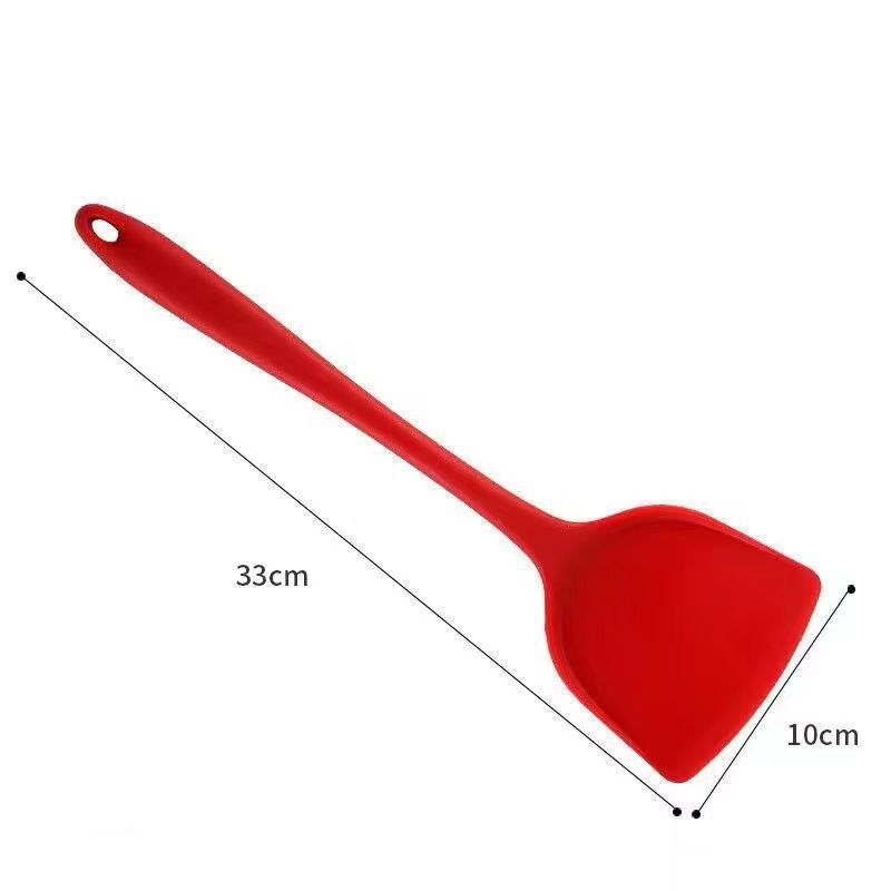 Spatulă din silicon, antiaderentă, rezistentă la temperaturi înalte, cu mâner lung, de calitate alimentară