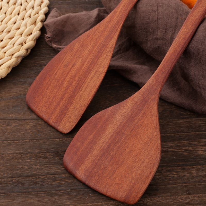 Set de spatule din lemn cu mâner lung, pentru sotare în bucătărie