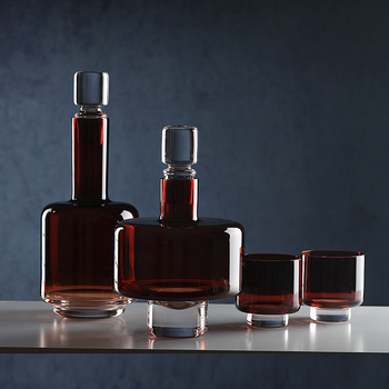 Set minimalist de dekantare whisky din sticlă — stil nordic modern