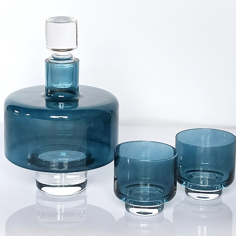 Set minimalist de dekantare whisky din sticlă — stil nordic modern