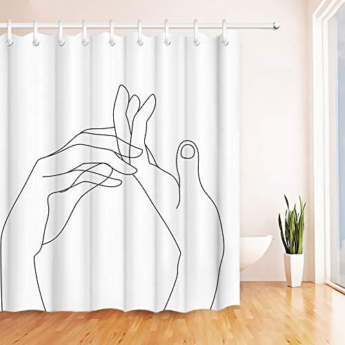 Draperie de duș în stil occidental, cu motif cactus aztec din desert, negru alb, decor baie, cu cârlige, impermeabilă