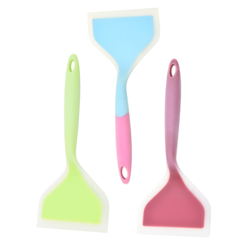 Spatulă din silicon semi-transparent Tamagoyaki, lamă lată pentru omlete și prăjit