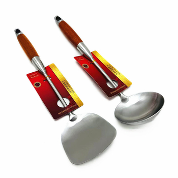 Spatulă cu mâner din lemn de rosewood, nemagnetică, ustensile de bucătărie pentru uz zilnic