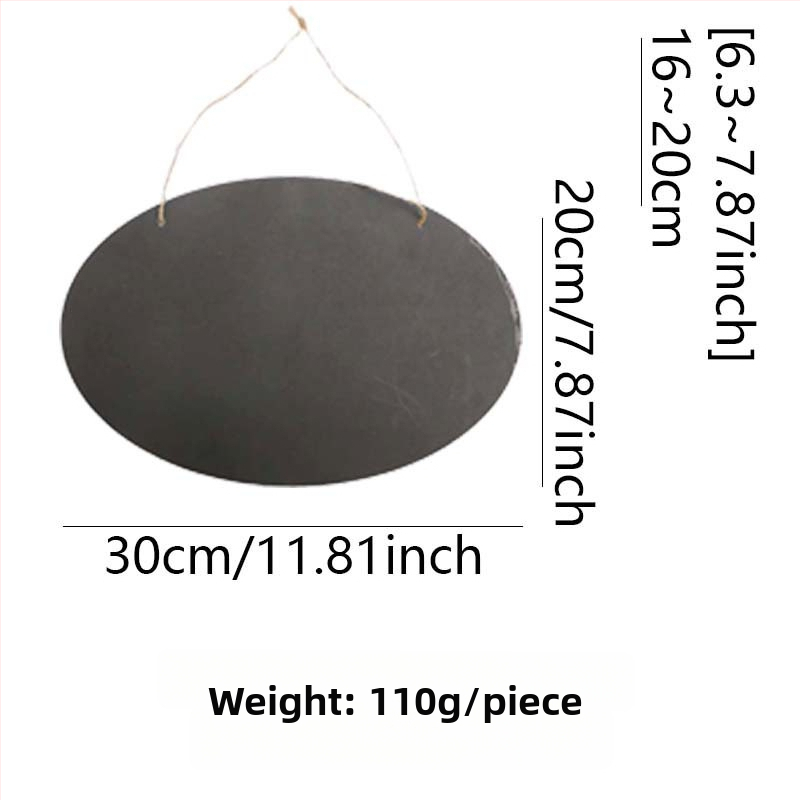 Drevená dvojstranná závesná tabuľa na kriedu, na stenu, 30×20 cm, domáce použitie