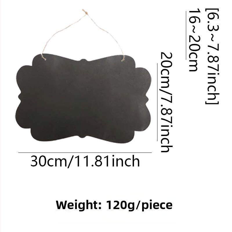 Drevená dvojstranná závesná tabuľa na kriedu, na stenu, 30×20 cm, domáce použitie