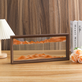 Decorațiune din sticlă: tablou minimalist cu nisip curgător, ramă foto pentru living și birou