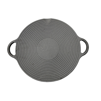 Tigaie grill din fontă pentru aragaz cu arzător tip casetă, stil korean Teppanyaki, compatibilă cu plita cu inducție