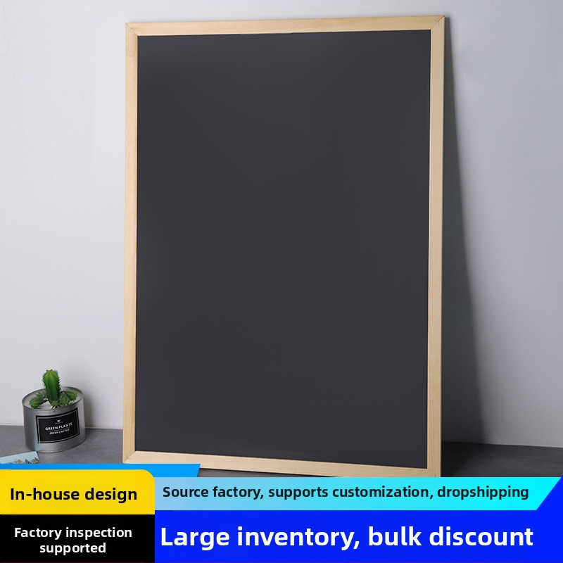 Drevený rám, zavesiteľná magnetická tabuľa na písanie, vertikálny panel pre správy