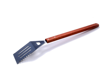 Spatulă de gătit din oțel inoxidabil, mâner lung din lemn, multifuncțională, antiaderent, model GS-022
