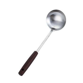 Spatulă din oțel inoxidabil nemagnetic pentru bucătăria de acasă, spatulă de prăjit îngroșată cu mâner din lemn, rezistentă la temperaturi înalte.