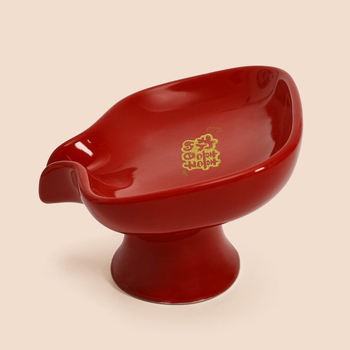 Set roșu de săpun ceramic, pereche pentru nuntă, cadou pentru proaspeți căsătoriți