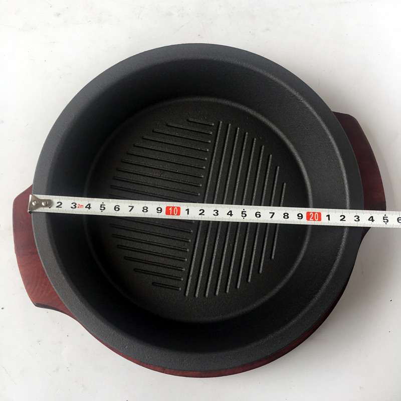 Tigaie grill din fontă pentru plite cu inducție, grea, antiaderentă, Teppanyaki