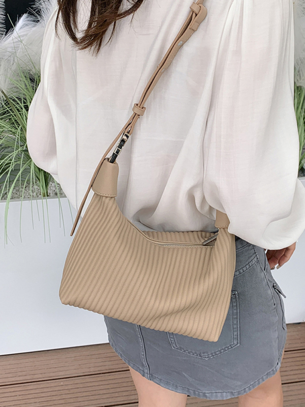 Blue Canon ženska PU plisirana bucket torba, preko ramena/crossbody, ljeto 2025