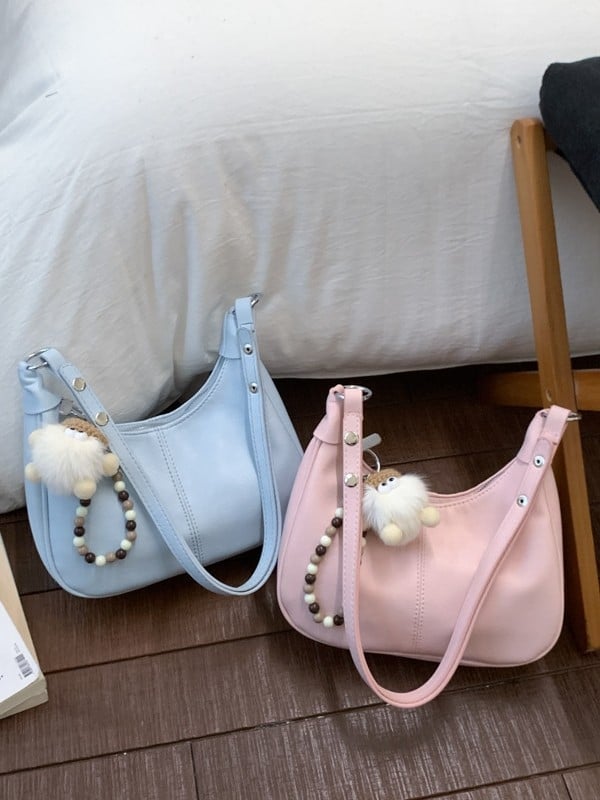 Teksturirana ženska torbica u jednoj boji, 2026. novi model, gradski stil, crossbody torba u obliku dumplinga