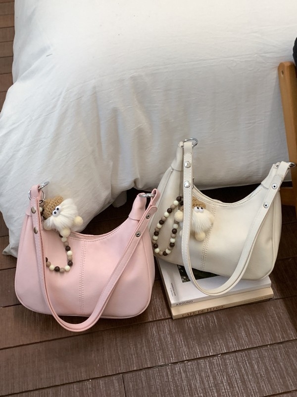 Teksturirana ženska torbica u jednoj boji, 2026. novi model, gradski stil, crossbody torba u obliku dumplinga