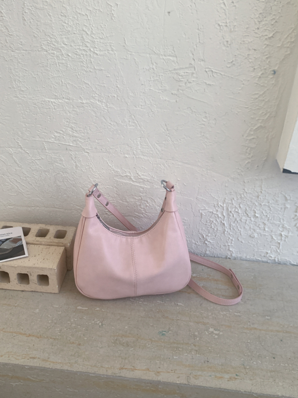 Teksturirana ženska torbica u jednoj boji, 2026. novi model, gradski stil, crossbody torba u obliku dumplinga