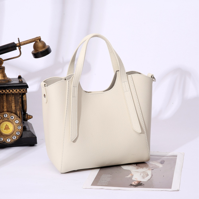 Ženska torbica od prave kože, prvi sloj teleće kože, stil košare za povrće, velika zapremina, crossbody torba