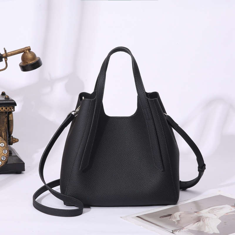 Ženska torbica od prave kože, prvi sloj teleće kože, stil košare za povrće, velika zapremina, crossbody torba