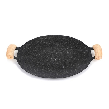 Gril exterior din fier forjat, stil Teppanyaki coreean, antiaderentă, compatibilă cu inducția, pentru uz casnic