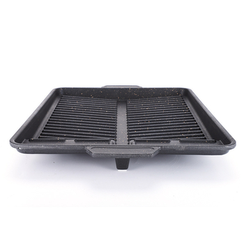 Tigaie electric pătrată pentru uz casnic, cu strat anti-fum, stil coreean de gătit.