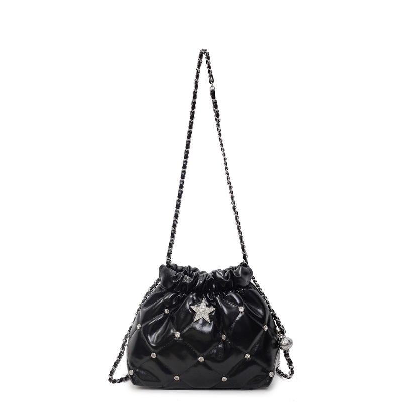 Ženska mala crossbody torbica s kviltirom i lancem, 2025 novi stil
