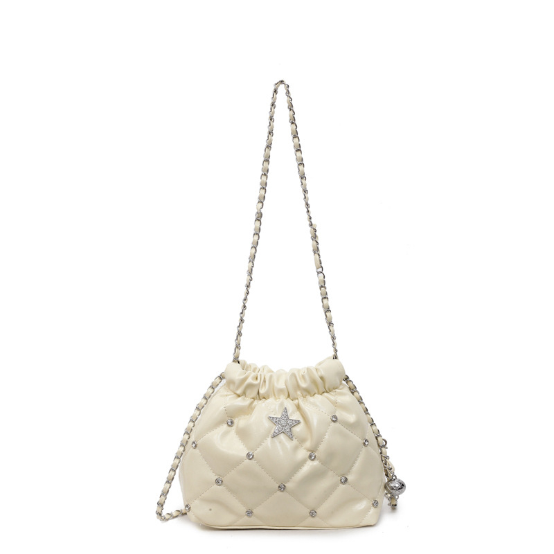 Ženska mala crossbody torbica s kviltirom i lancem, 2025 novi stil