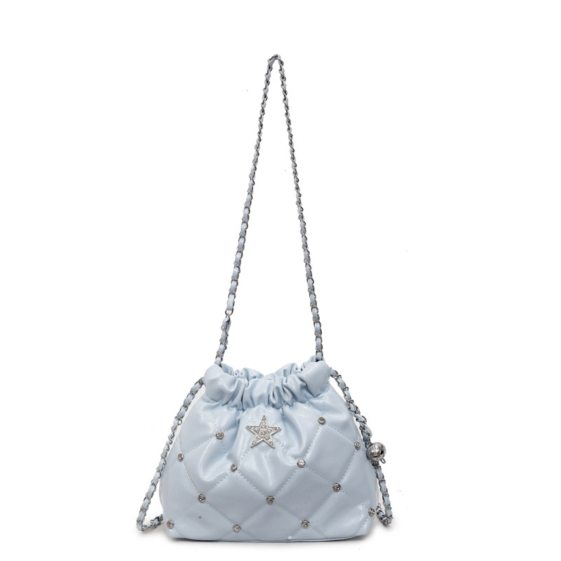 Ženska mala crossbody torbica s kviltirom i lancem, 2025 novi stil