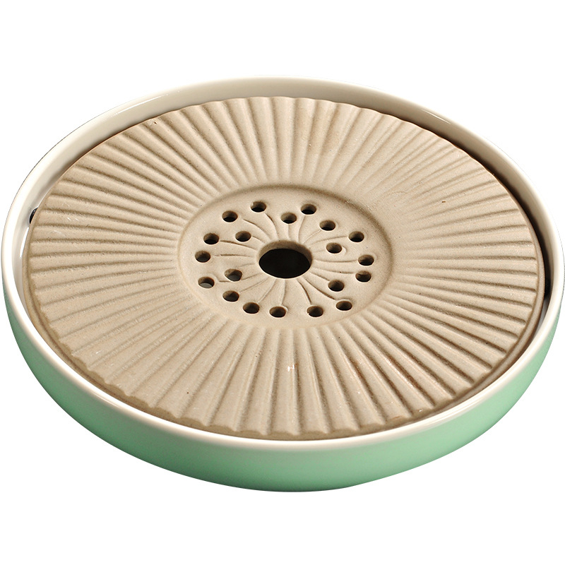 Tavă de ceai din ceramică integrală cu rezervor de apă, stil japonez, mare, cu masă mică de ceai, set Kung Fu pentru ceremonia ceaiului acasă