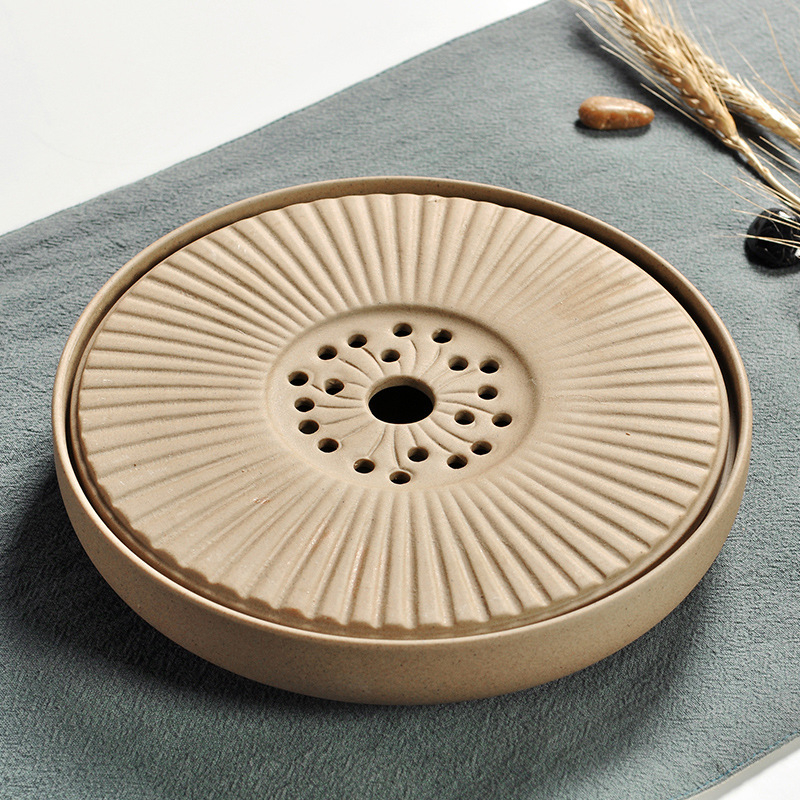Tavă de ceai din ceramică integrală cu rezervor de apă, stil japonez, mare, cu masă mică de ceai, set Kung Fu pentru ceremonia ceaiului acasă