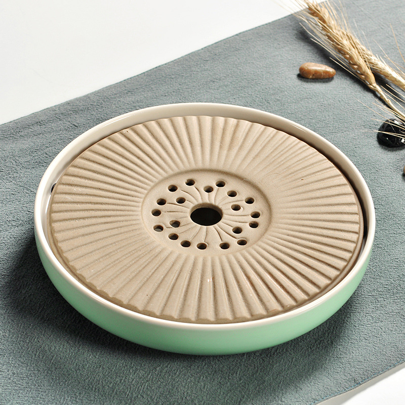 Tavă de ceai din ceramică integrală cu rezervor de apă, stil japonez, mare, cu masă mică de ceai, set Kung Fu pentru ceremonia ceaiului acasă