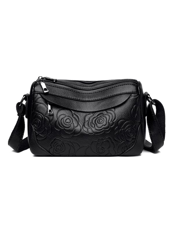 Ženska torba od reljefne mekane kože, moderna torba za rame s velikim kapacitetom, srednje veličine, crossbody dizajn