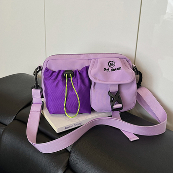 Ženska crossbody torba u stilu radne odjeće, mala kvadratna platnena torba s višestrukim džepovima, za svakodnevnu upotrebu, jesen 2025.