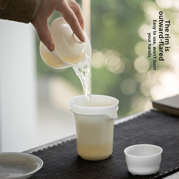 Vysokokvalitný set na čaj Kung Fu z bieleho porcelánu pre domáce i kancelárske použitie – vhodný obchodný dar