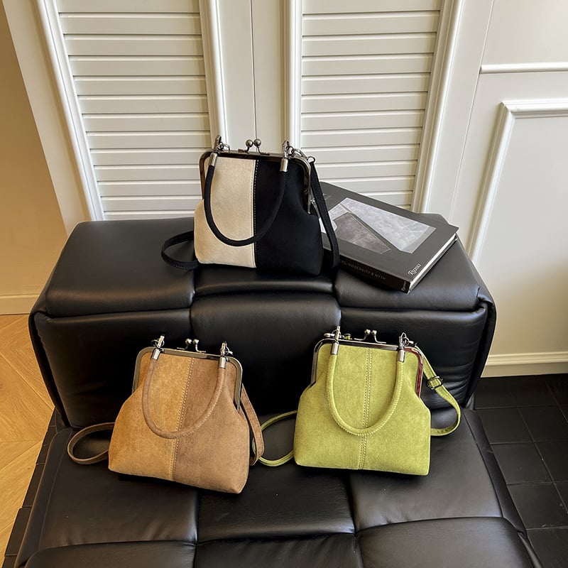 Ženska torbica u retro stilu, svestrana crossbody torba s jednom remenom, kolekcija jesen-zima 2025, dizajn blok boja, dojam vrhunskog kvaliteta