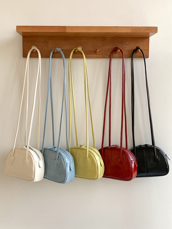2025 korejskog stila bombon boje, ležerna minimalistička ženska crossbody torba u obliku bowling torbe