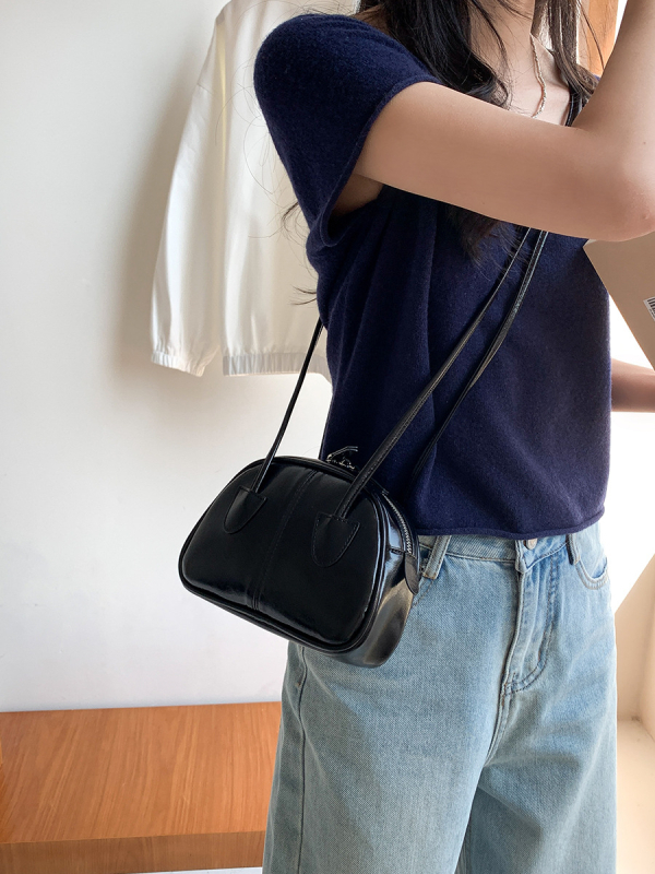 2025 korejskog stila bombon boje, ležerna minimalistička ženska crossbody torba u obliku bowling torbe