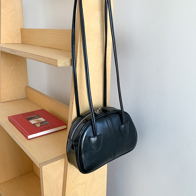 2025 korejskog stila bombon boje, ležerna minimalistička ženska crossbody torba u obliku bowling torbe