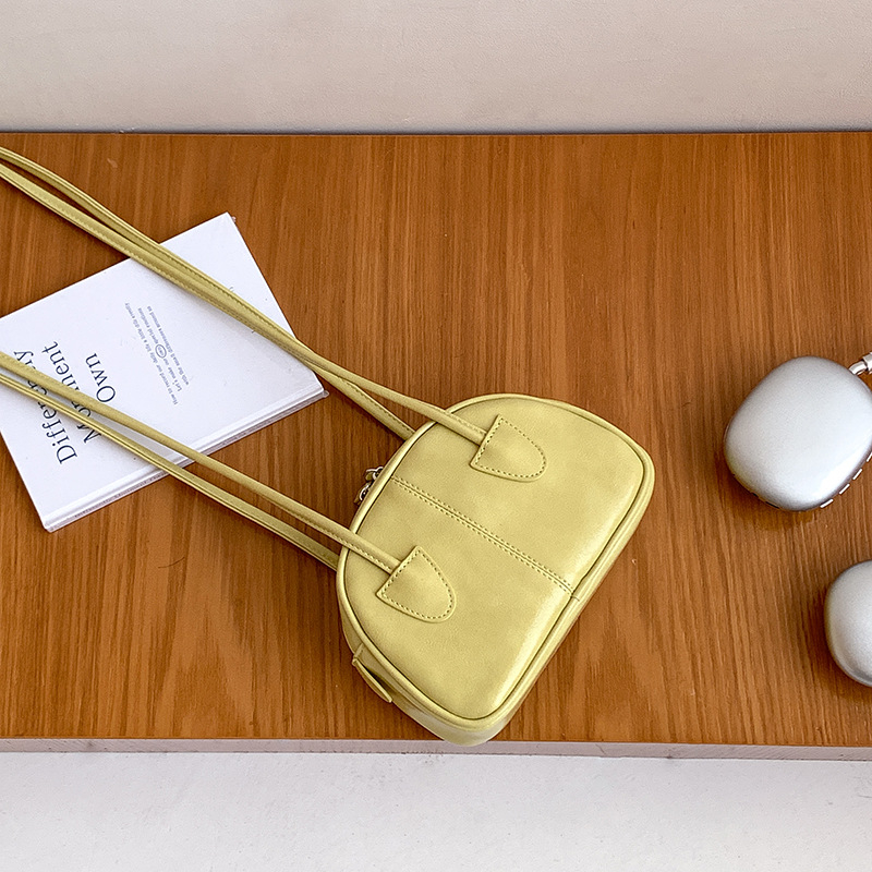2025 korejskog stila bombon boje, ležerna minimalistička ženska crossbody torba u obliku bowling torbe