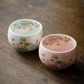 ceașcă de ceai din porțelan alb, uz personal, stil Luohan, vas ceramic pentru degustarea ceaiului