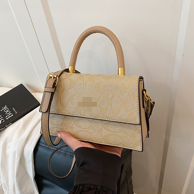 Ženska srednje veličine kvadratna crossbody torba, retro stil, s jednim remenom, pretinci za telefon i dokumente