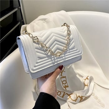 Ženska PU crossbody torbica s izšivenim uzorkom, Chanel stil, proljeće-ljeto moda, mala kvadratna torba