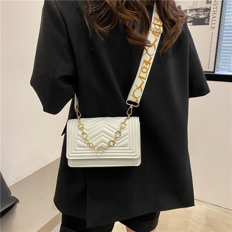 Ženska PU crossbody torbica s izšivenim uzorkom, Chanel stil, proljeće-ljeto moda, mala kvadratna torba