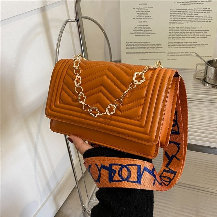 Ženska PU crossbody torbica s izšivenim uzorkom, Chanel stil, proljeće-ljeto moda, mala kvadratna torba
