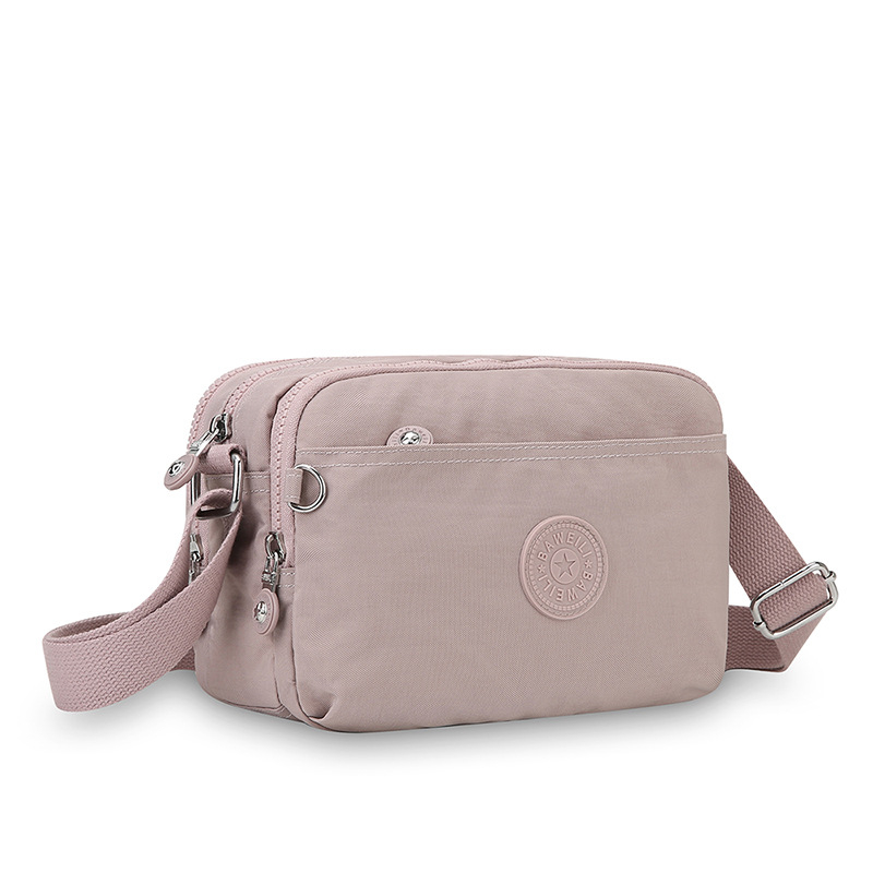 Nylon canvas crossbody torba s više pretinaca, mala kvadratna torba, ženska putna i svakodnevna torba, prilagodljiva