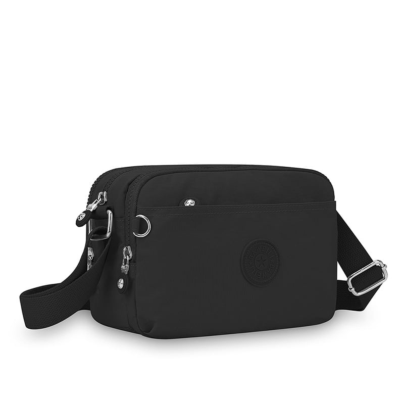 Nylon canvas crossbody torba s više pretinaca, mala kvadratna torba, ženska putna i svakodnevna torba, prilagodljiva