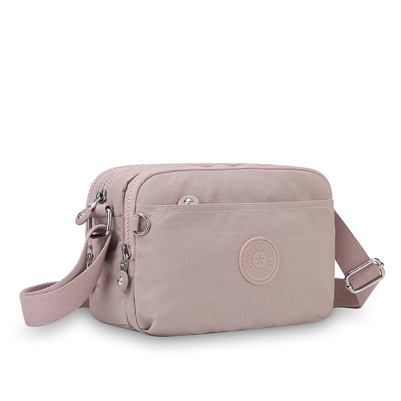 Nylon canvas crossbody torba s više pretinaca, mala kvadratna torba, ženska putna i svakodnevna torba, prilagodljiva