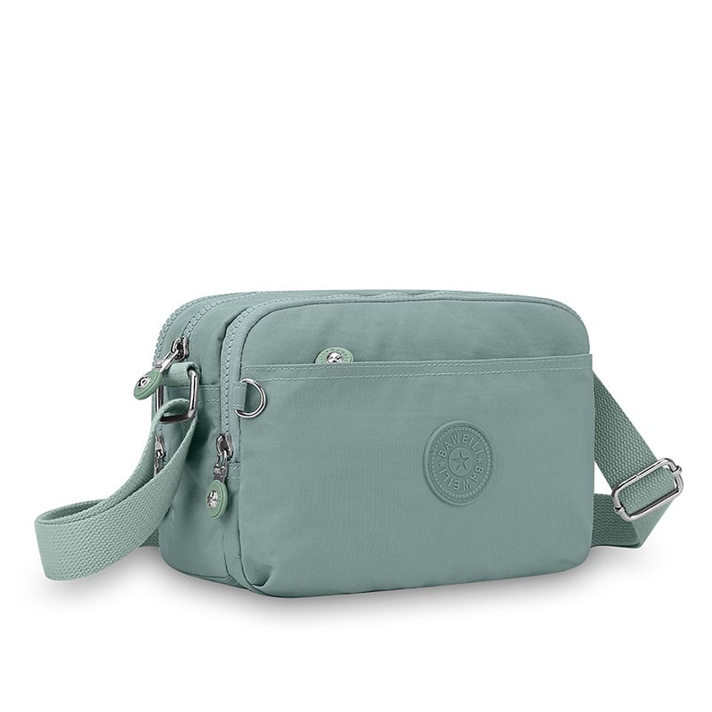 Nylon canvas crossbody torba s više pretinaca, mala kvadratna torba, ženska putna i svakodnevna torba, prilagodljiva