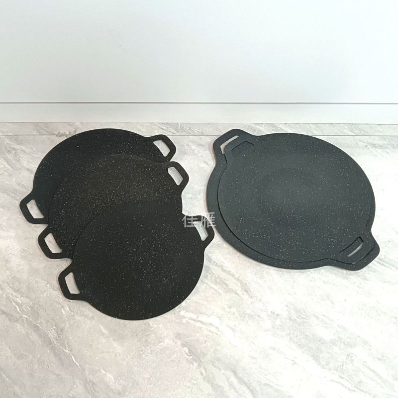 Tigaie de grătar cu piatră Maifan, antiaderentă, stil Teppanyaki, pentru plite cu inducție, utilizare casnică