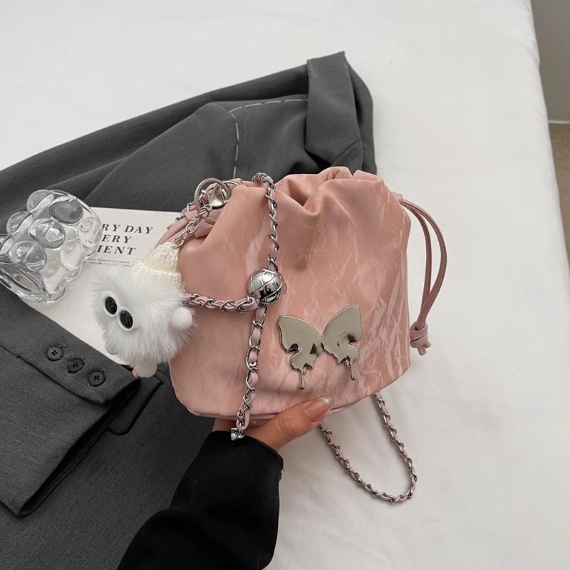 Ženska mini torbica s lancem, 2024 proljeće-ljeto, nišni dizajn, crossbody torba tip košare sa šnonom