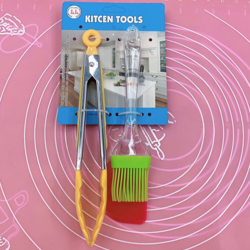 Spatulă și perie din silicon, mixator pentru ouă, set clipsuri pentru alimente — unelte de bucătărie pentru coacere și grătar